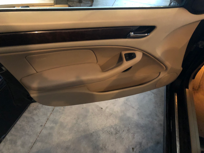 This door panel was almost entirely black with some unidentified substance.